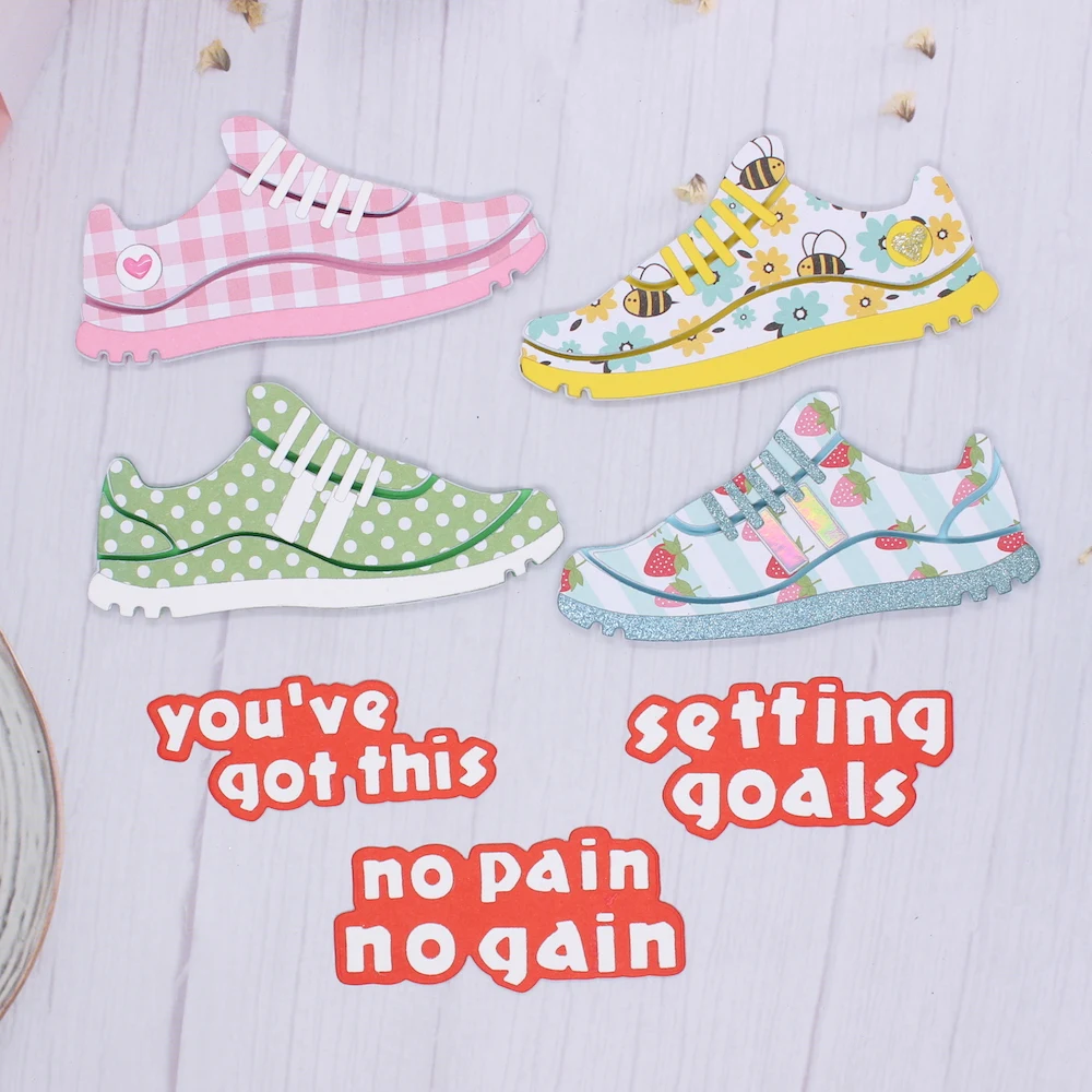 

KSCRAFT Running Sports Shoes Metal Cutting Dies Stencils for DIY Scrapbooking Decorative Embossing DIY Paper Cards