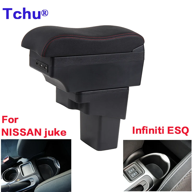 For NISSAN juke armrest box for Infiniti ESQ car armrest box 2010-2019 USB extension multifunctional car armrest box