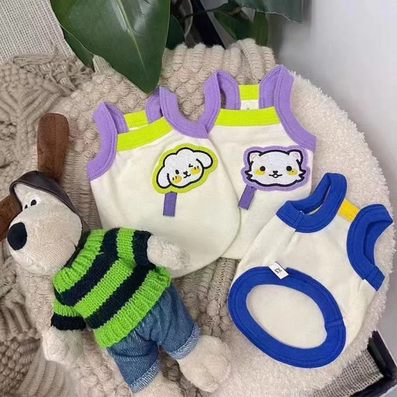 

Cartoon Cotton Vest Pet Dog Clothes Velvet for Dogs Clothing Cat Small Soft Cute Spring White Fashion Boy Chihuahua Pet Products
