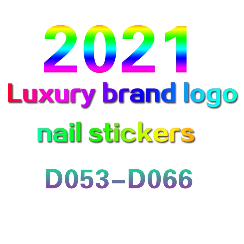 

10Pcs Nail Sticker Popular Play luxury Brand Logo Manicure Back Glue Decals Nail Art Stickers for Designer Boy Sport Decoration