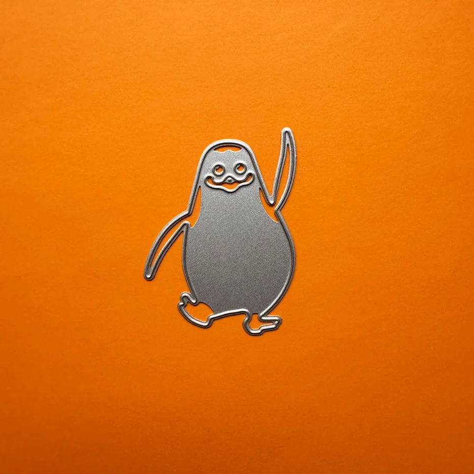 Металлические Вырубные штампы в виде пингвина для скрапбукинга и изготовления