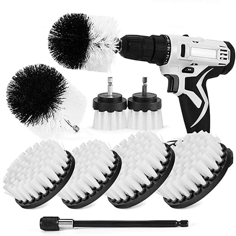 2/3.5/4/5'' Brush Attachment Set Power Scrubber Brush Car Po