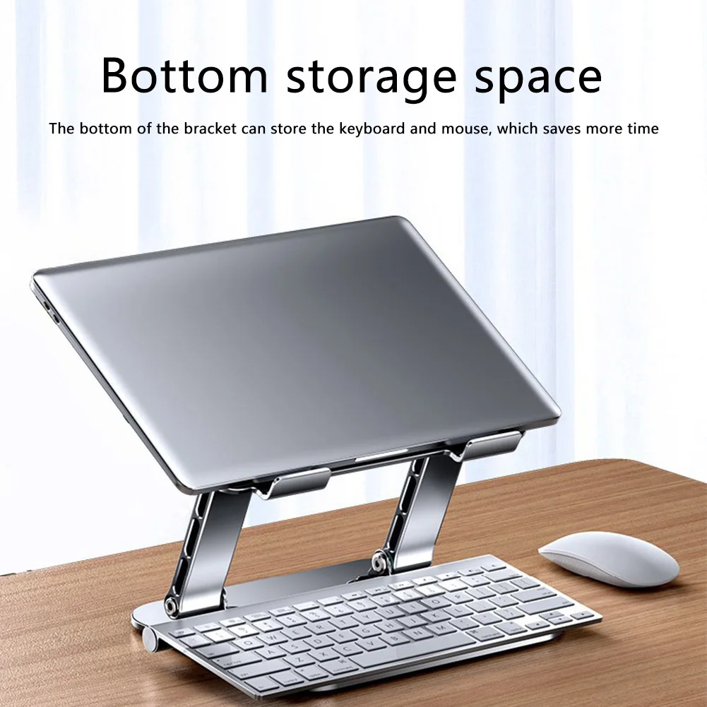 

Foldable Cooling Bracket Support 360 Rotating Laptop Holder Aluminum Alloy Laptop Holder Rack Anti Slip for MacBook Air/Pro iPad
