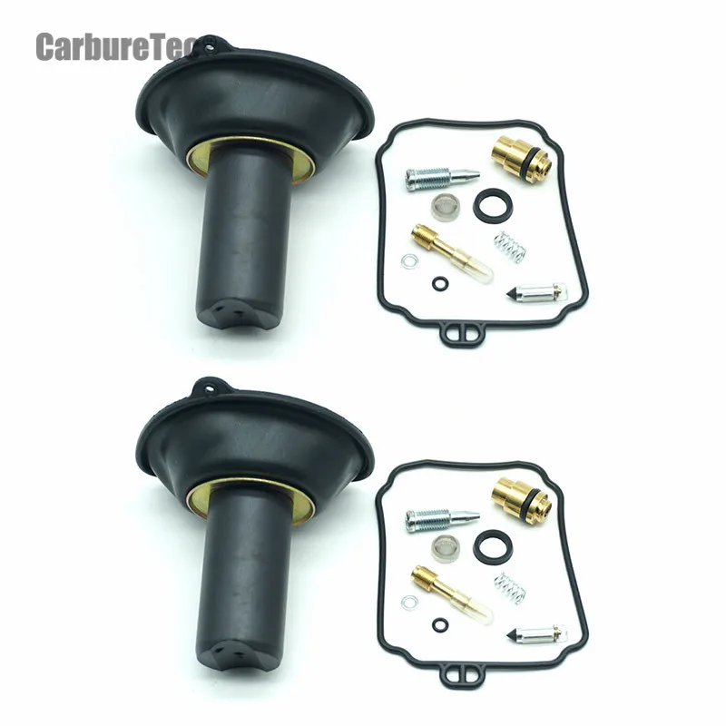 

2X для Yamaha XV250 Route 66 Virago V-star, набор для Ремонта Карбюратора, Поршневой клапан, плунжеры, диафрагмы Карба, поплавковый клапан, прокладка камеры