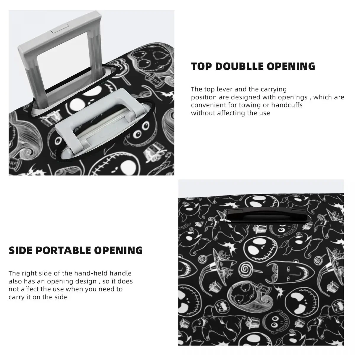 Чехол для чемодана Кошмар перед Рождеством Пыленепроницаемый Джека из фильма на