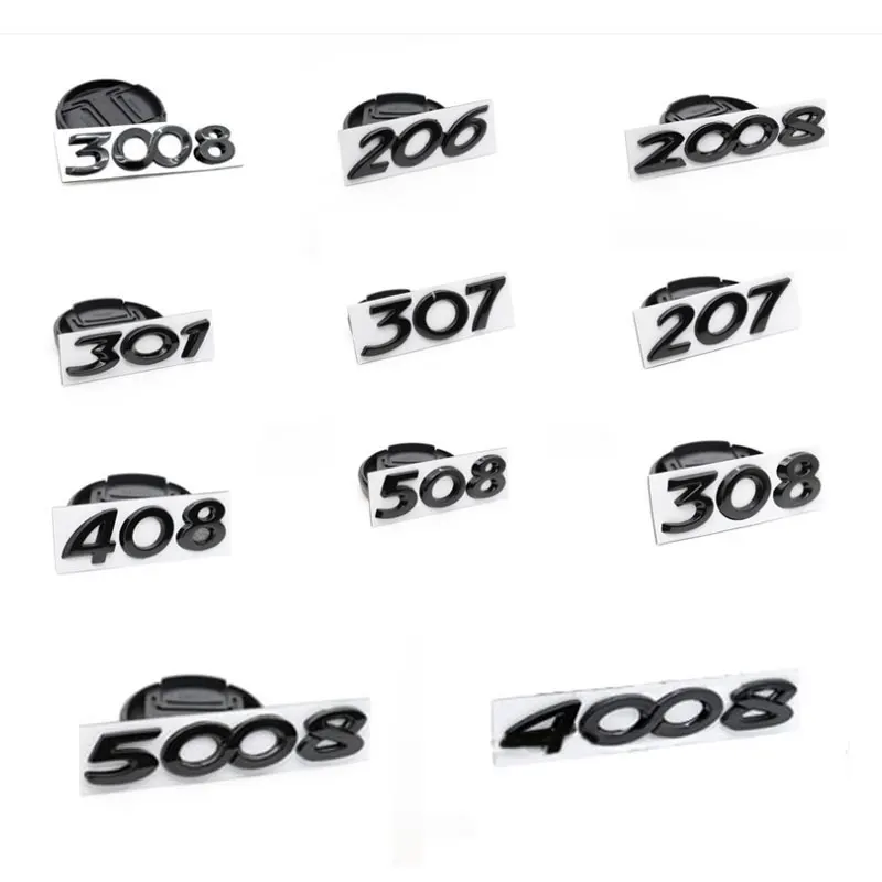 

For Peugeot Black Warrior RCZ 4008 5008 3008 2008 308 408 508 rear modification trunk accessories standard stickers body decals