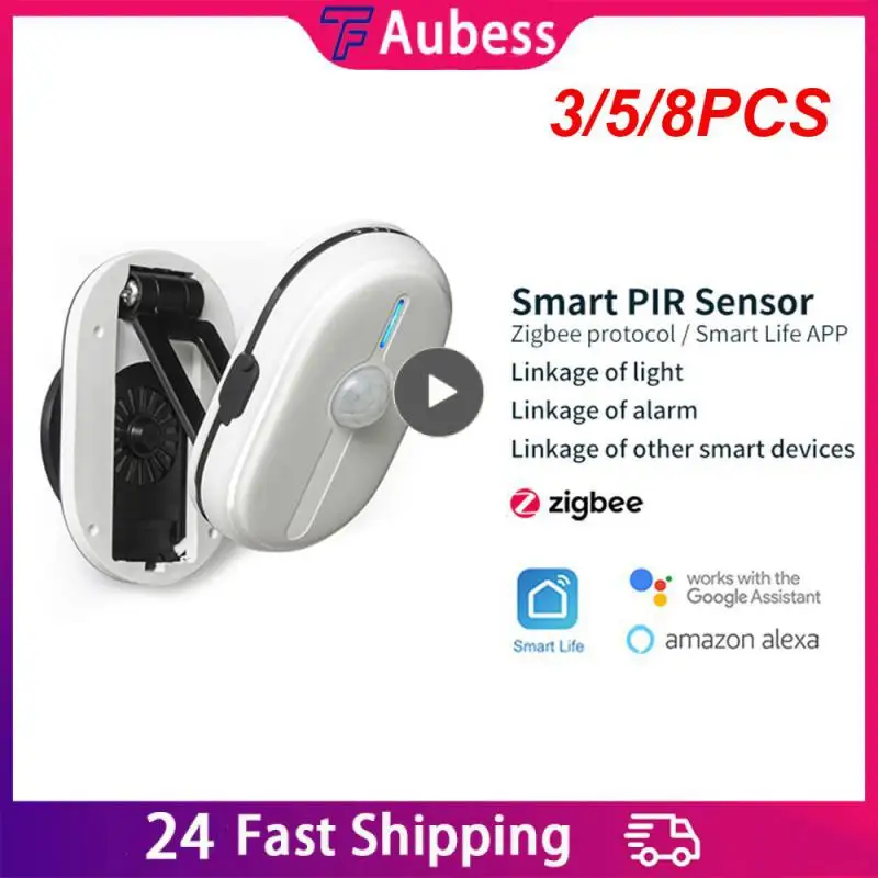 

3/5/8PCS Smart Infrared Sensor Intelligent Linkage Zigbee3.0 Pir Motion Sensor Wide Angle Projection Anti-theft Alarm Dc 5v1a
