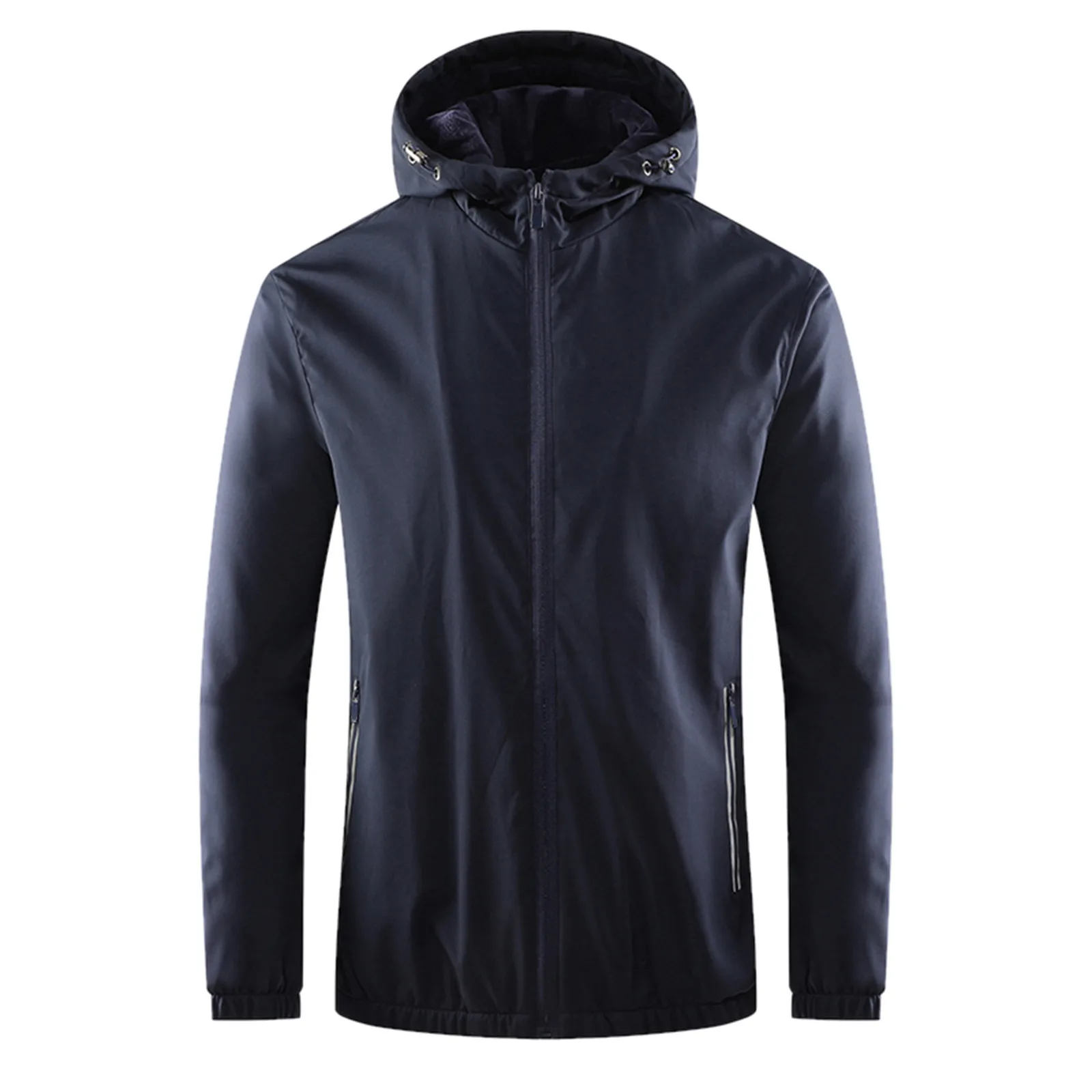 

Куртка мужская Спортивная с капюшоном, Повседневная тонкая короткая ветрозащитная велосипедная куртка, воздухопроницаемая мотоциклетная ...