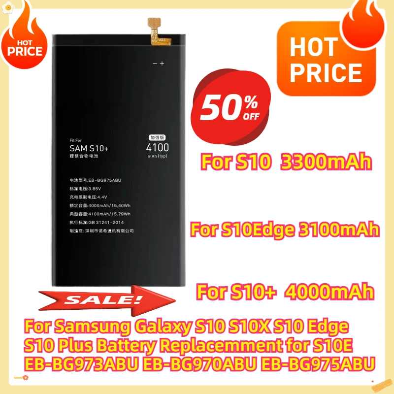 Для Samsung Galaxy S10 S10X Edge Plus Сменный аккумулятор для S10E EB-BG973ABU EB-BG970ABU EB-BG975ABU