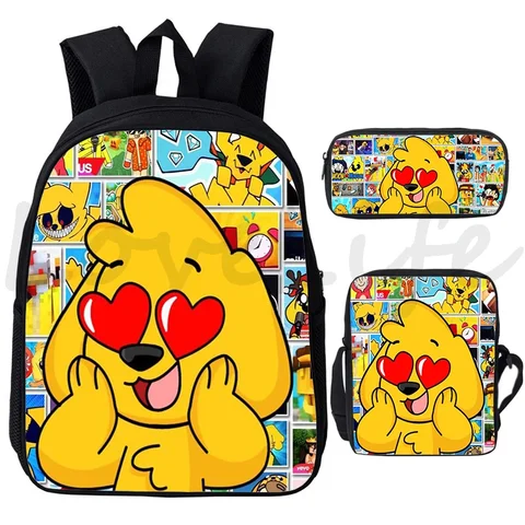 Рюкзак Mikecrack, школьный рюкзак с героями мультфильмов для мальчиков и девочек, сумка для книг, 3 шт./компл., рюкзак, подарок для детей, сумка в стиле аниме Mochila