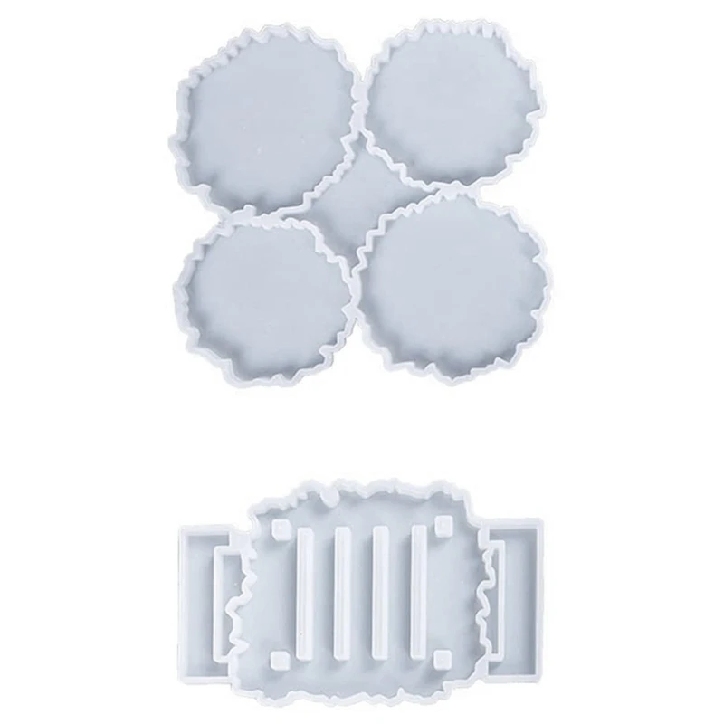 

BMDT-Coaster Resin Molds Set Silicone Molds For Epoxy Resin Casting Coasters Home Decoration