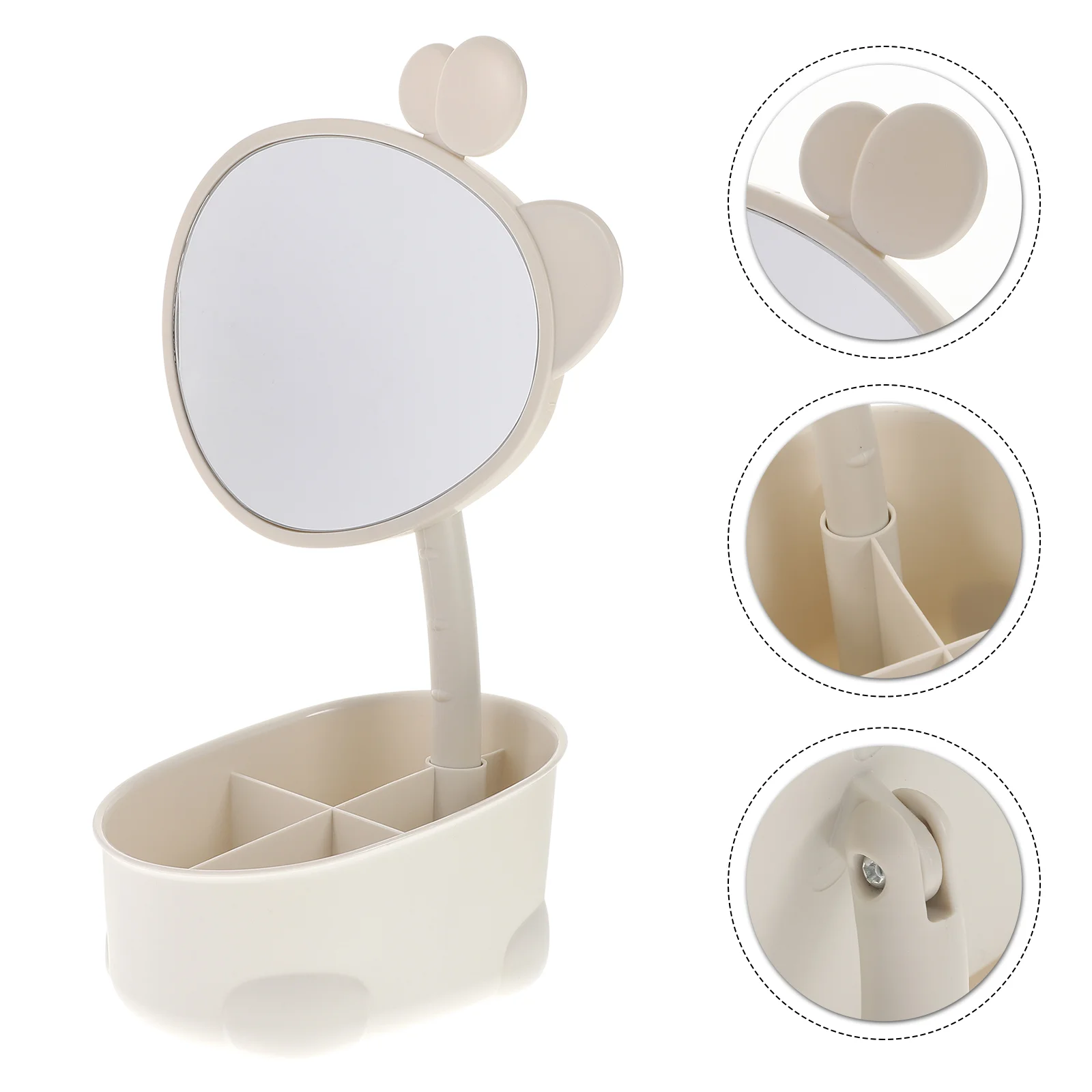 

Mirror Desk Makeup Boxsafe Girls Type Stand Multifunctional Practical Forgirl Indoor Women Desktop Keepsake Beauty Shaped Animal