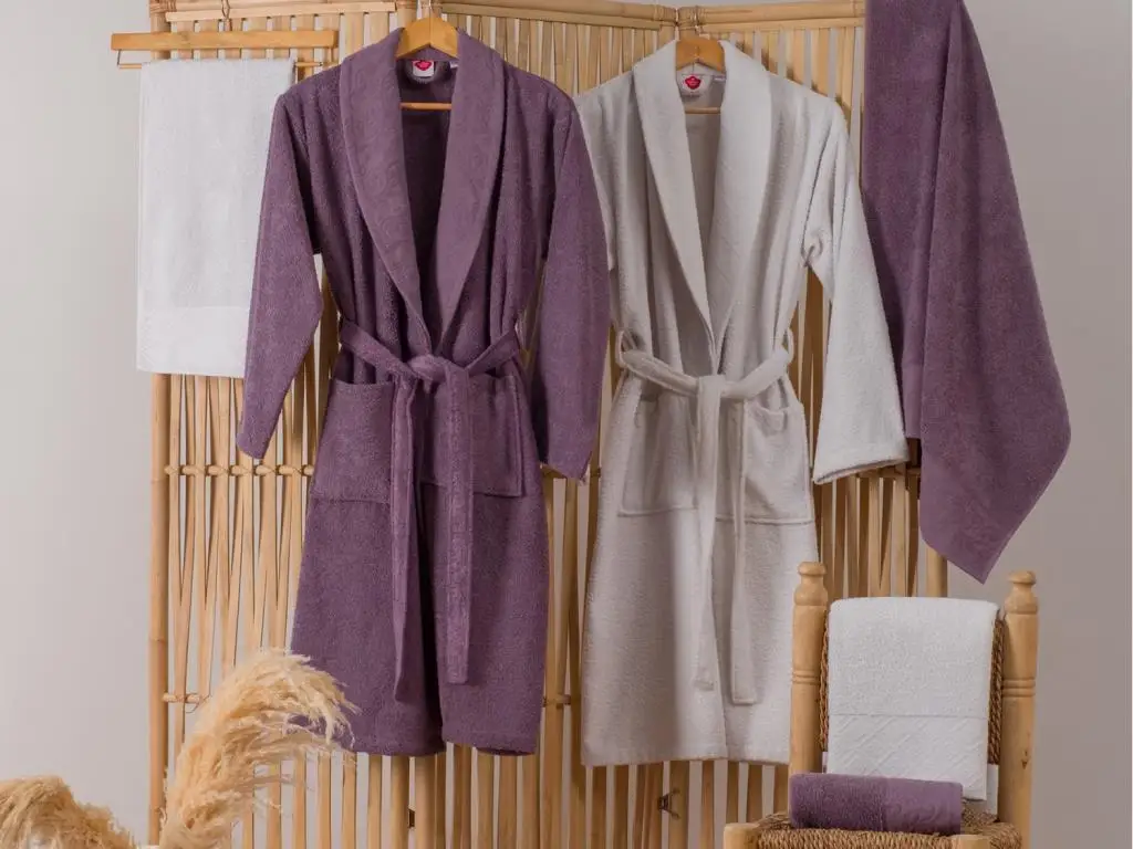 

Jacquard Family of Cottonbox Robe Set Camilla Damson Gray