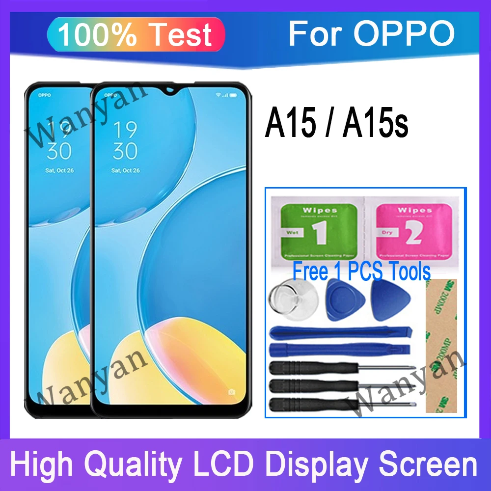

6.52" inch Original For OPPO A15 CPH2185 LCD Display Touch Screen Digitizer For OPPO A15S CPH2185 LCD Replacement