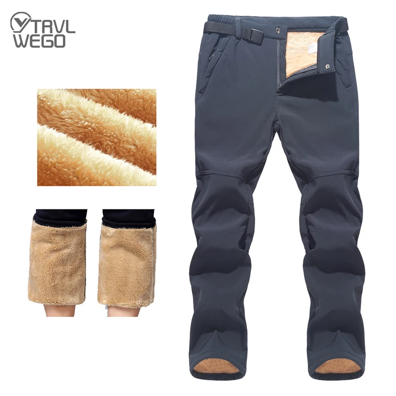 Мужские зимние брюки TRVLWEGO для походов кемпинга мягкие ветрозащитные утепленные