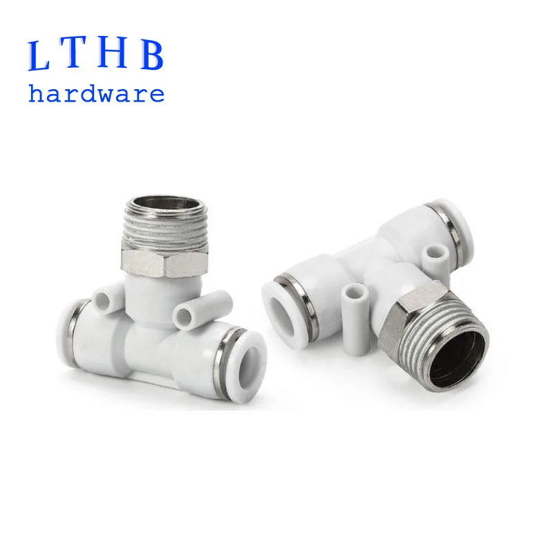 Пневматический резьбовой соединитель Премиум арматура для труб, фитинги для соединения шланга 6 мм 8 мм 10 мм 12 мм BSPT 1/4 1/8 пневматическая деталь с резьбой