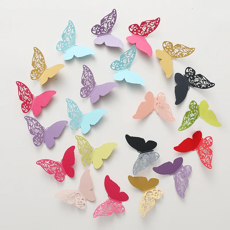 

12Pcs 3D Butterfly Wall Stickers Self Adhesive Wallpaper Colorful Butterfly Wall Sticker Living Room Window Decal Home Decor