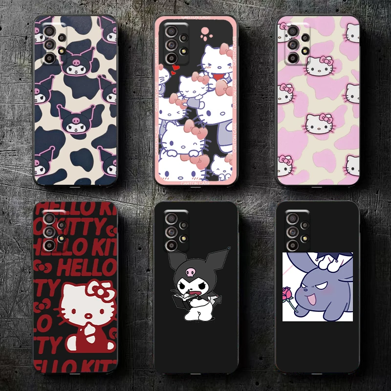 

Cartoon Hello Kitty TAKARA TOMY Phone Case For Samsung Galaxy S8 S8 PLus S9 S9 Plus S10 S10E S10 Lite 5G Plus Black Carcasa