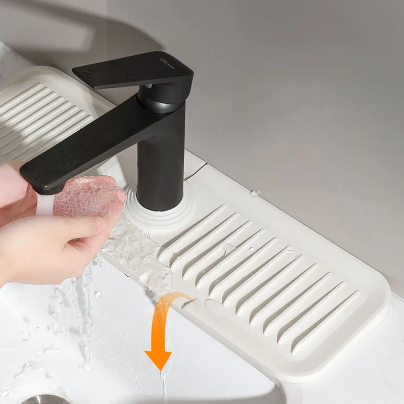 

Гибкий силиконовый коврик для слива смесителя, кухонная раковина, брызгозащищенный сливной коврик, защита для раковины в ванной комнате, Органайзер