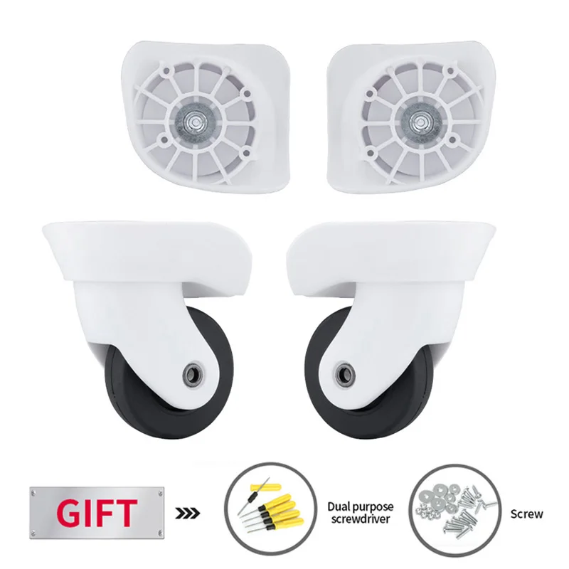 W295 Luggage Universal Wheel Accessories Wheel Password Trolley Case Wheel Pulley Caster Repair Shock Absorption 18 Inch 30 Inch