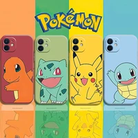 pikachu pokemon phone case for iphone 11 12 pro 13 pro max 8 plus xs xr xs max 7 8 6 cute cartoon anti fall silicone case gift