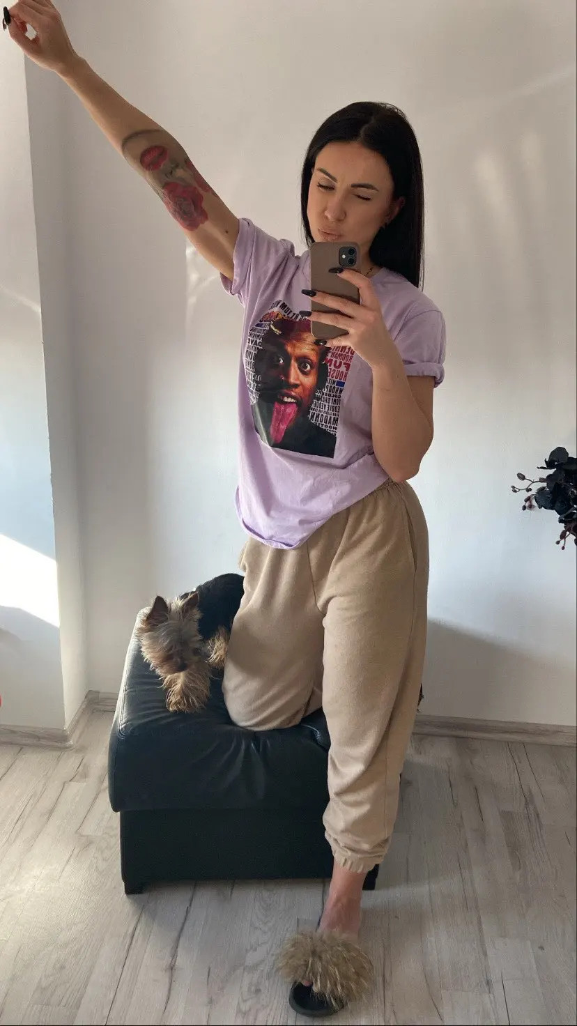 

Футболка Мужская/Женская в стиле хип-хоп, с коротким рукавом