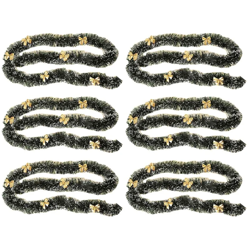 

6 шт. 2 м украшения для рождественской елки, бара, топы, лента, гирлянда, Рождественская елка, кухонные украшения, украшение для вечерние ринки...