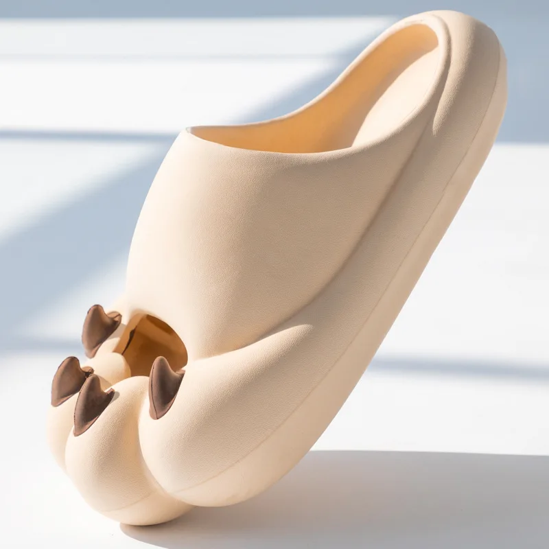 Animal Paw Shape Summer Sandals Women Thick Soft Sole EVA Bathroom Slides Woman Non-Slip Outdoor Beach Shoes Slippers