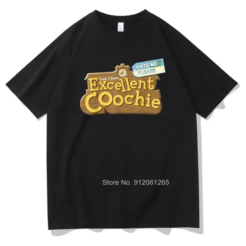 

Cartoons Manga Style T Shirts Yeah I Have Excellent Coochie Print T-shirt for Men Women 100% Pure Cotton Tee Funny Tshirt Tops