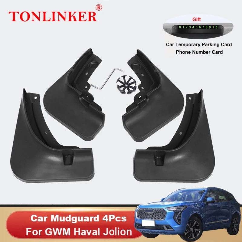 

TONLINKER Mudguard For GWM Haval Jolion 2021 2022 Car Accessories Mud Flaps Mudguards Splash Guards Fender Car Mudflaps 4Pcs Set