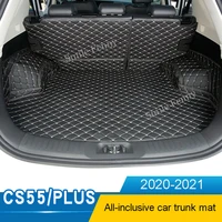 leather car trunk mats cover anti dirty protector carpet cushion styling accessories for changan cs55 plus 2020 2021 2022 2023