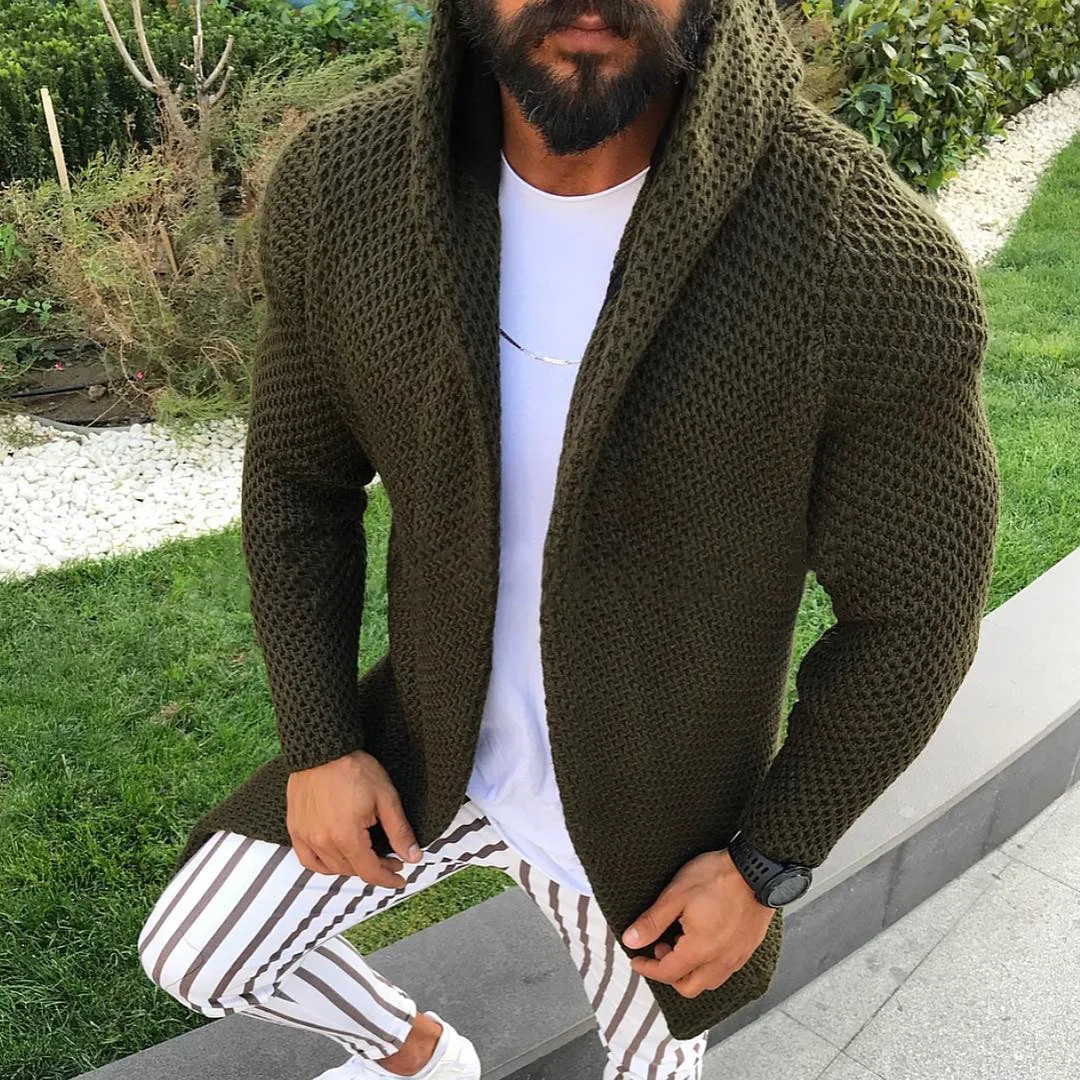 

Slim Fit Men's Knitted Long Sleeve Cardigan Knit Sweater Men's Tops Fashion Slim Fit Cardigan Travel Men's 2022 New