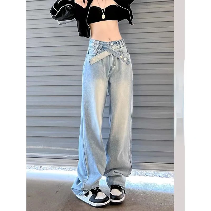 

Baggy Jeans Women 2023 Women's Pants Vintage Jeans Woman High Waist Streetwear Denim Y2k Korean Fashion Female Clothing A812