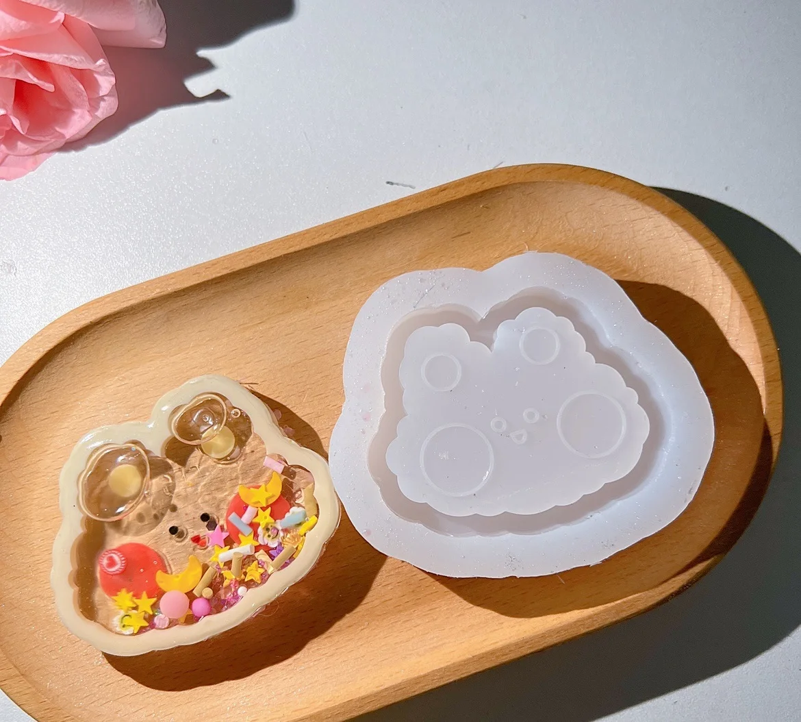 Wsy-306 симпатичный медведь зыбучий песок форма для шейкера из смолы