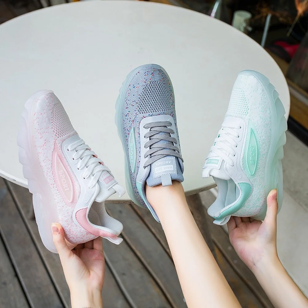 

Shoes For Women Luminous Flying Sneakers Women 2022 New Korean Version Running Ins Breathable Casual Shoes