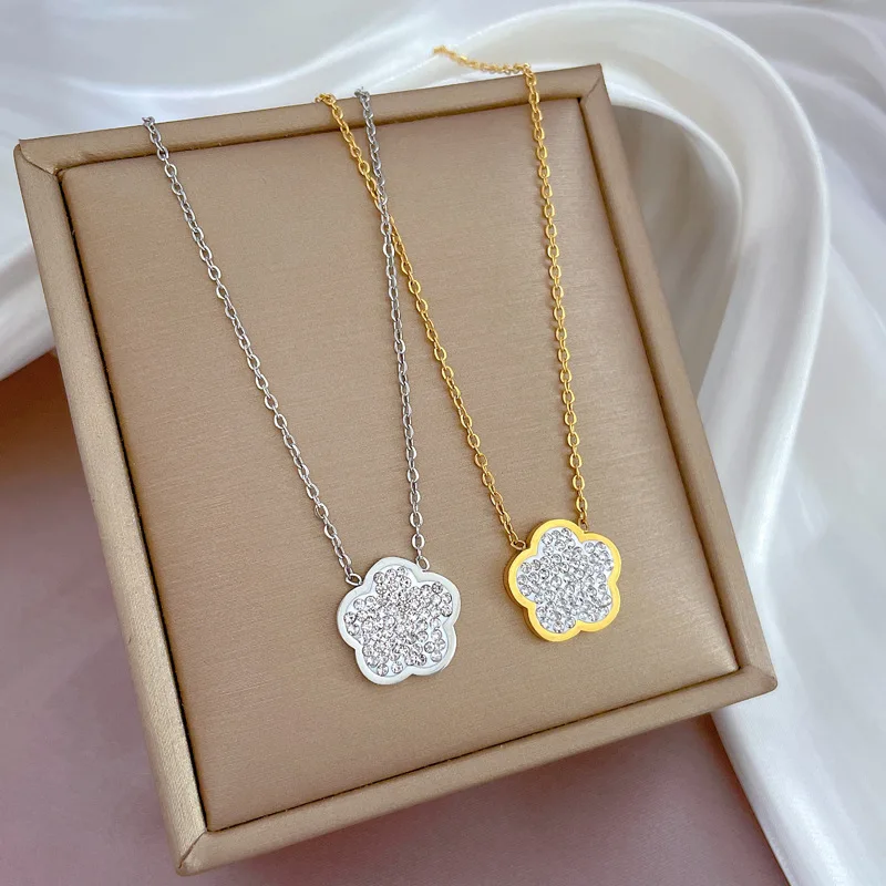 

316L Stainless Steel Roman Numbers Love Lock Round Beads Multi Pendant Hip-hop Women's Necklace Never Fashion Jewelry