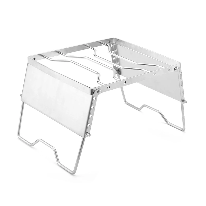 

Camping Pot BBQ Grill Bracket Holder Outdoor Foldable Stove Stand Rack Windproof Camping Hiking Travel Accessories