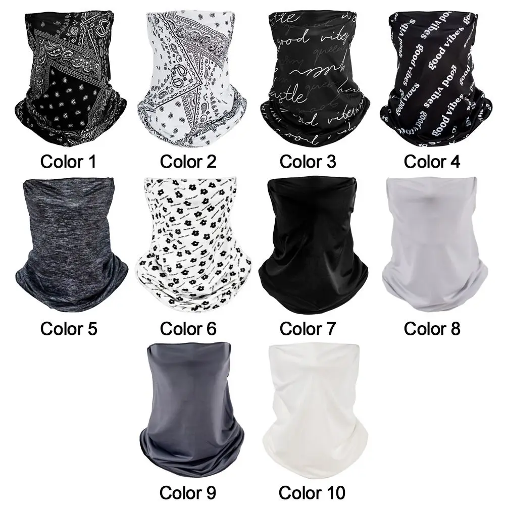 Шарф-балаклава для лица дышащая шелковая бандана эластичная висячая Балаклава