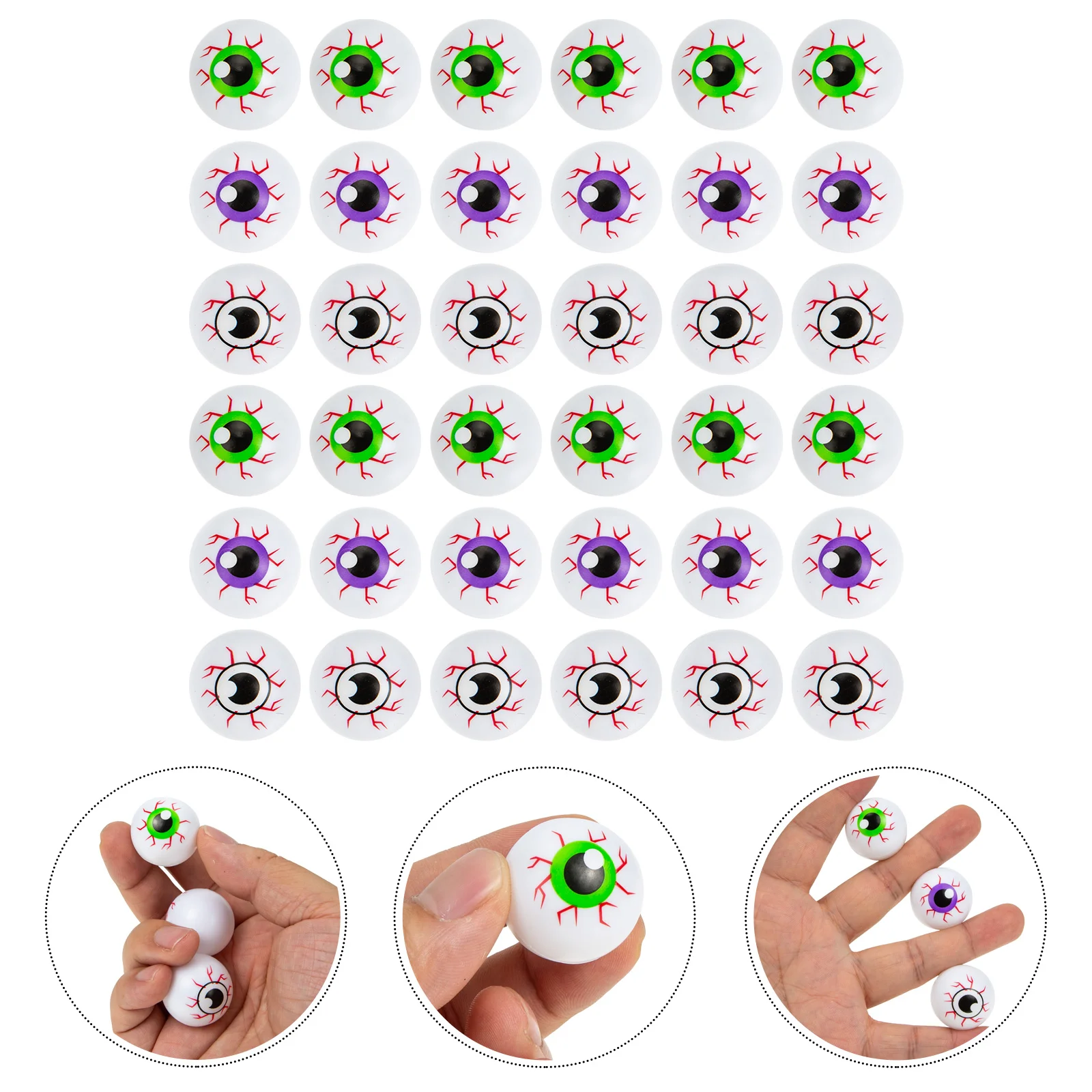 

36 Pcs Halloween Eyeballs Adornment Bouncy Eyeball Props Halloween Party Favors