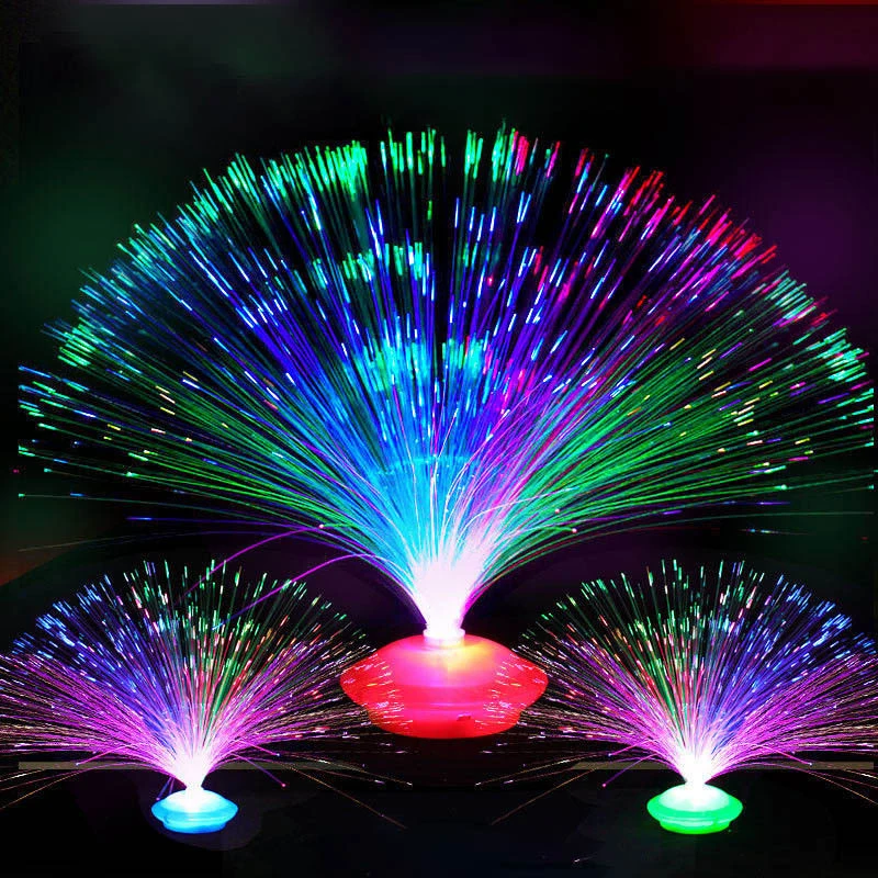 

Colored LED Fiber Optic Light Night Lamp Holiday Christmas Wedding Decoration Stars Shine In The Dark Kids Toys Nighting Lamps