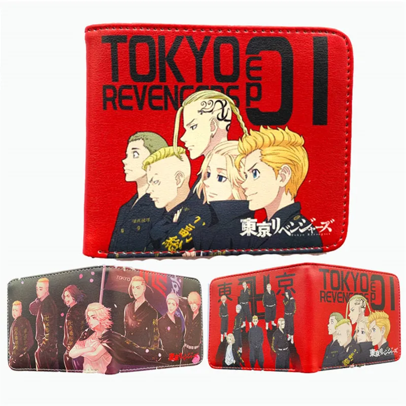 

Anime Tokyo Revengers Wallet Fashion PU Leather Purse Cosplay Short Wallets For Men Gift