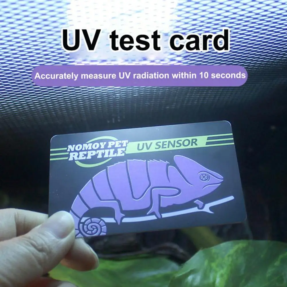 

1Pcs Reptile UVB UV Test Card 10 Seconds Detection Reusable Card Reptile Accessories Aquarium Equipment