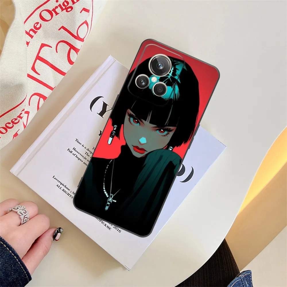 Чехол для мобильного телефона Punch Fubuki Realme GT 2 9i 8i 7i Pro X50 X2 C35 C21 C20 C11 C3 Черный Мягкий