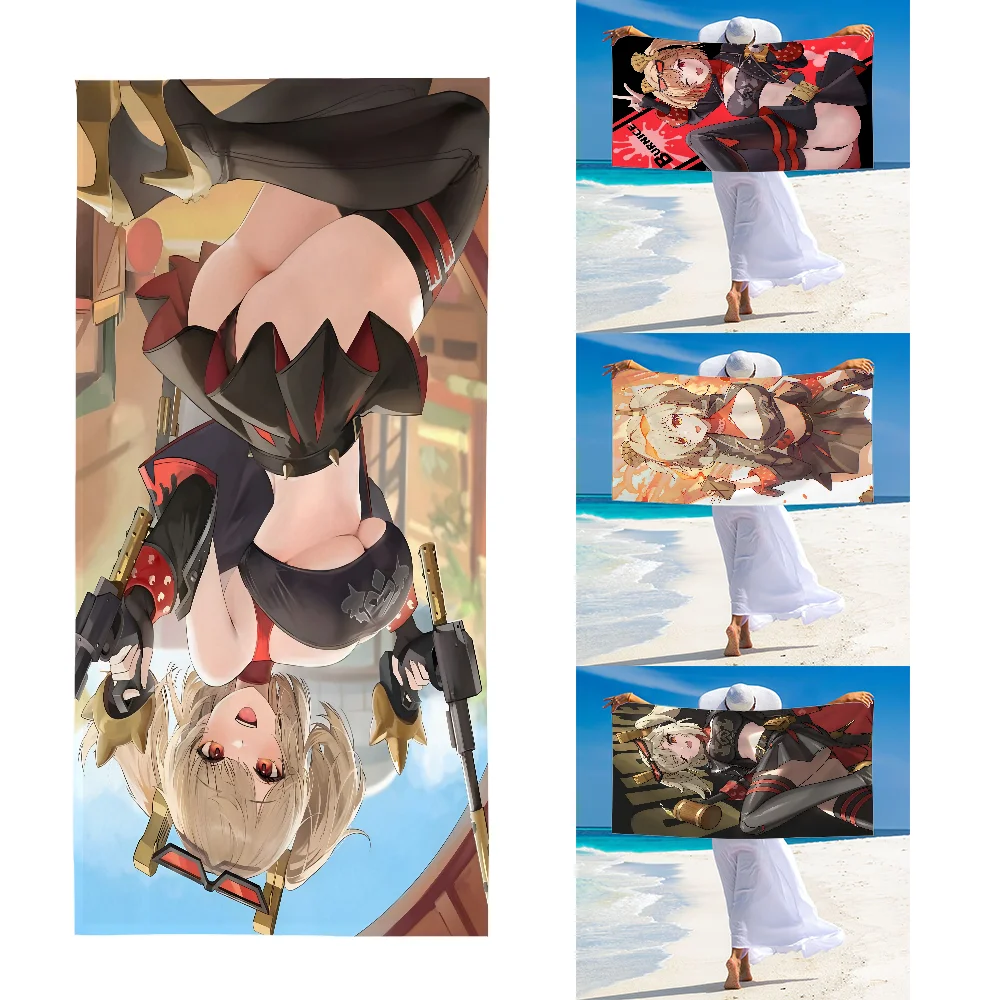 Полотенце Burnice Zenless Zone Zero ультрамягкие впитывающие быстросохнущие большие