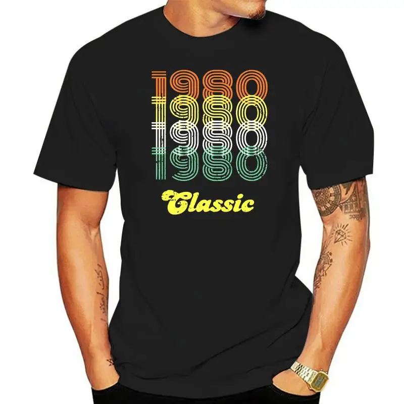 

100% Cotton O-neck Custom Printed Tshirt Men T shirt 1980 Classic - 1980s Women T-Shirt