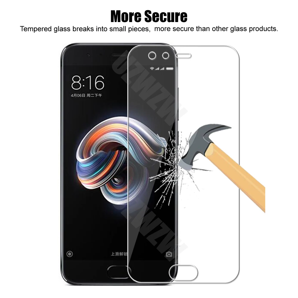2pcs For Xiaomi Mi Note 3 Premium 2.5D 0.26mm Protective Tempered Glass Screen Protectors HD Clear