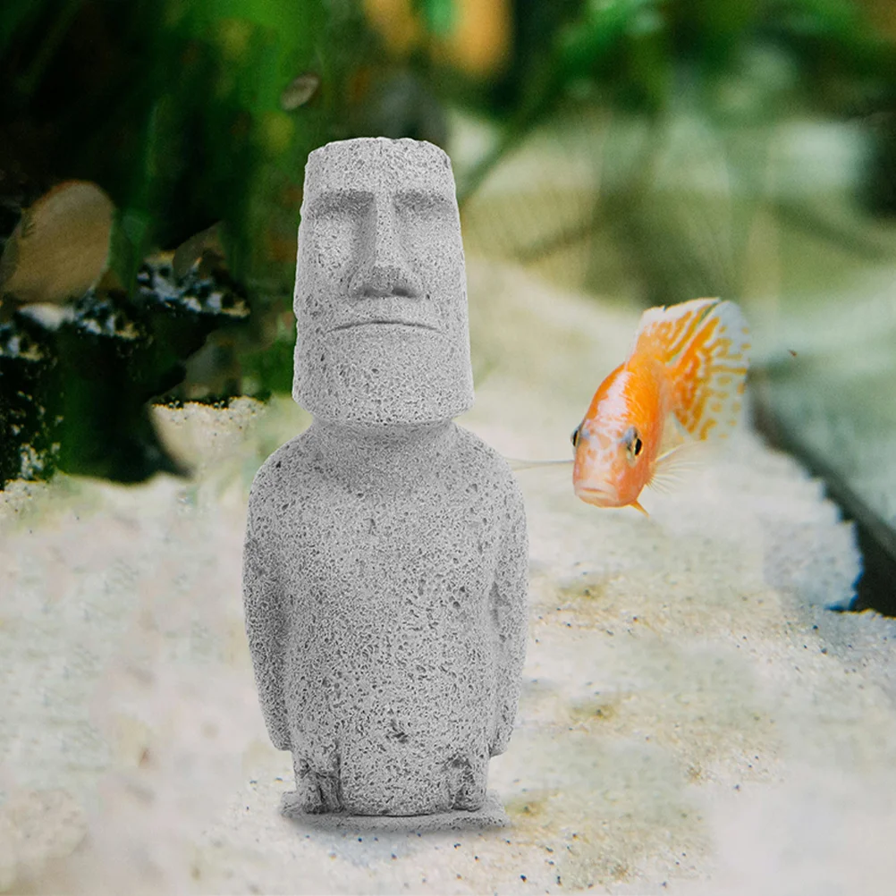 Ретро фигурка скульптура Моаи статуя настольный аквариум украшения украшение