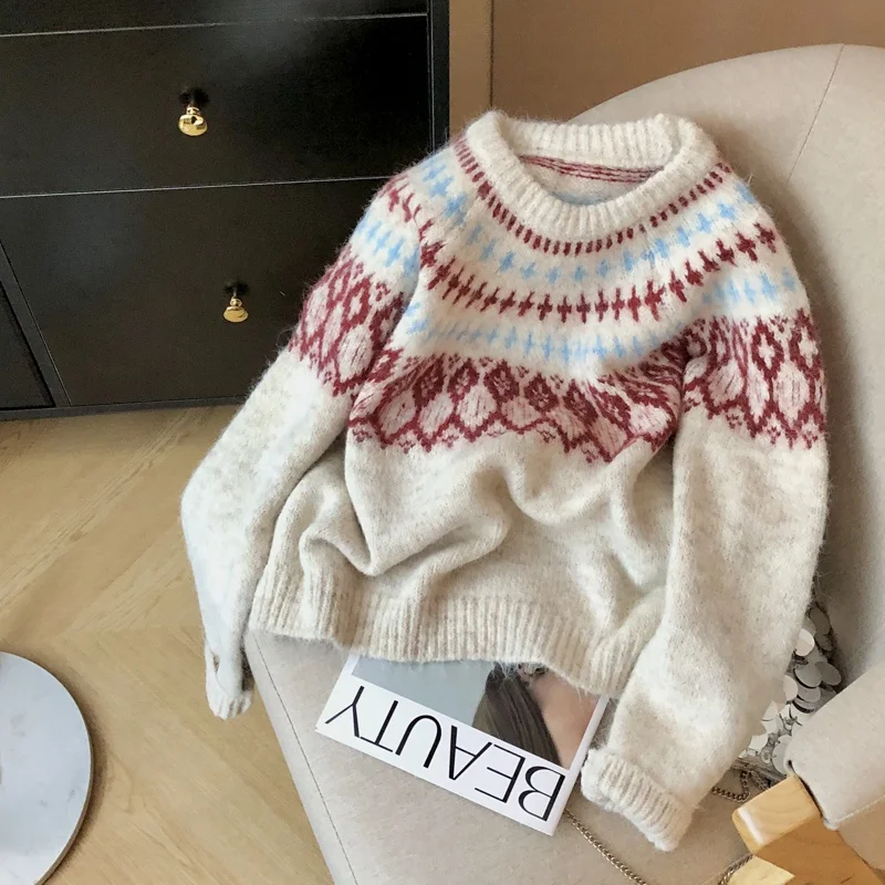 Женская осенне-зимняя новая вязаная верхняя одежда с узором без рукавов модный