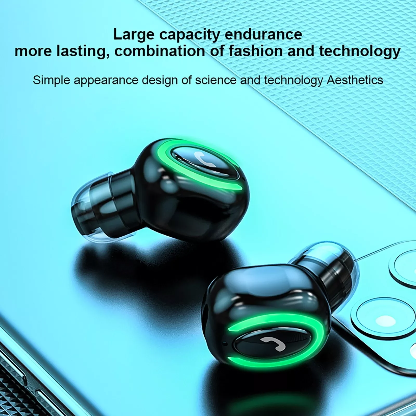 

M9 Single Ear Wireless Headphones Bluetooth Touch Control Sport Headset Waterproof Microphone Earphones Works On All Smartphones
