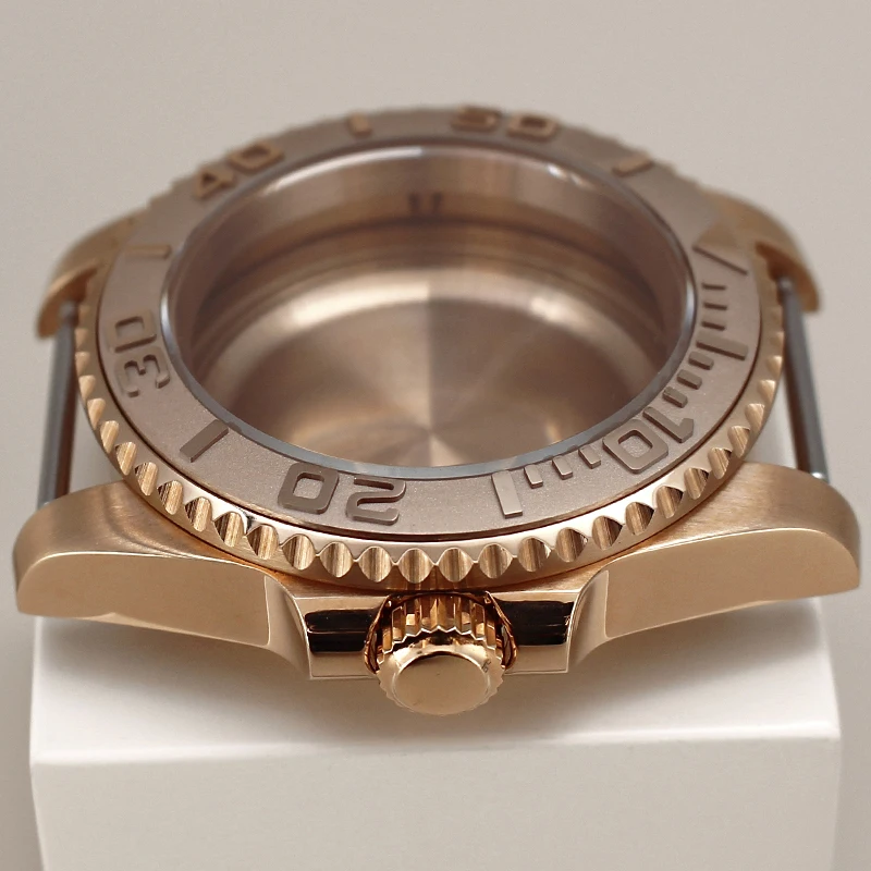 Роскошные часы из розового золота 40 мм зеркальное стекло с сапфировым стеклом